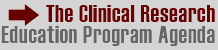 Clinical Research Training Agenda for Clinical Research Coordinators